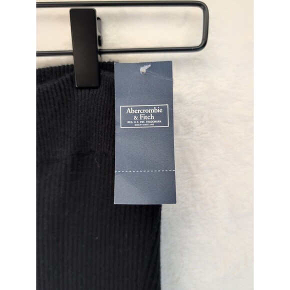 Abercrombie & Fitch Skirt Women's Medium Black Ribbed Maxi 22" Slits - Picture 9 of 12